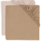 Jollein Jersey Wild Rose / Biscuit 40/50 x 80/90 cm 2 Stuks Wieg Hoeslaken 2511-501-68080