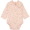 Lassig GOTS Dots Powder Pink Maat 62/68 Lange Mouw Overslag Romper 1531010772-68