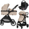 Lorelli Aspen Cappuccino 3-in-1 Combi Kinderwagen met i-Size Autostoel