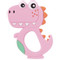 Lorelli Lucky Dino Pink Siliconen Bijtring 1021082-0001