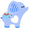 Lorelli Lucky Elephant Blue Siliconen Bijtring 1021083-0001