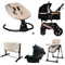 Set MamaLoes Marly Rose/Beige: Kinderwagen, Autostoel, Wieg, Schommel en Stoel