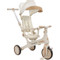 MamaLoes Quinn Beige Driewieler met Duwstang