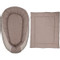 MamaLoes Teddy Boucle Nougat Omkeerbaar Babynest & Omkeerbaar Boxkleed