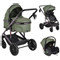 Moni All Road Dark Green 3-in-1 Combi Kinderwagen incl. i-Size Autostoel 112019