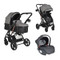 Moni Rafaello Grey 3-in-1 Combi Kinderwagen Incl. i-Size Autostoel