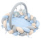 Sevibaby Blauw 3-in-1 Braided Bedbumper en Babynest 521-1