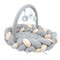Sevibaby Grijs 3-in-1 Braided Bedbumper en Babynest 521-13