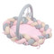 Sevibaby Roze 3-in-1 Braided Bedbumper en Babynest 521-2