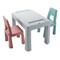 Teggi Grey/Old Rose/Turquoise Multifun 3-in-1 Tafel met Twee Stoeltjes TI-011-174