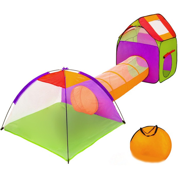 Eco Toys Oranje/Groen 3-in-1 Speeltent HC518556
