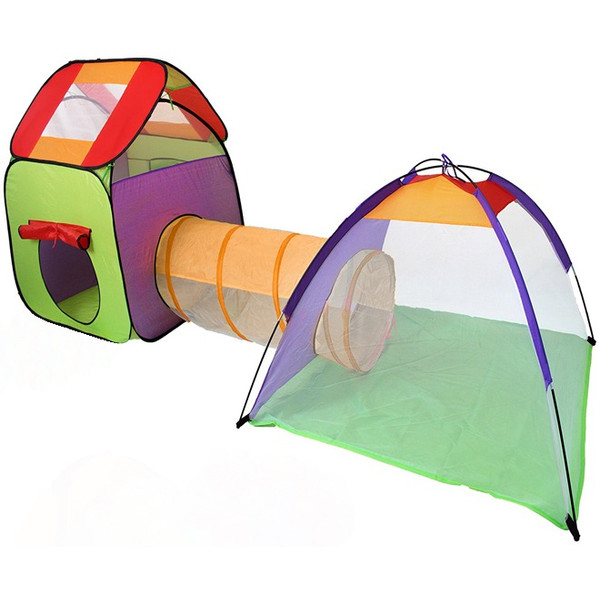 Eco Toys Oranje/Groen 3-in-1 Speeltent HC518556