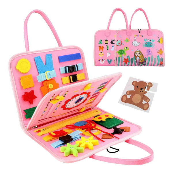 Eco Toys Roze Busy Board Activiteitenboek HC676206