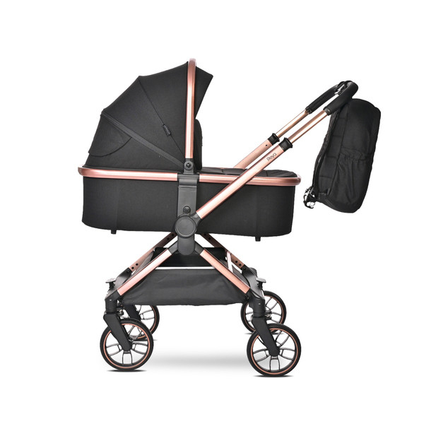 Lorelli Reya Black 3-in-1 Kinderwagen incl. Autostoel 1002195-2401