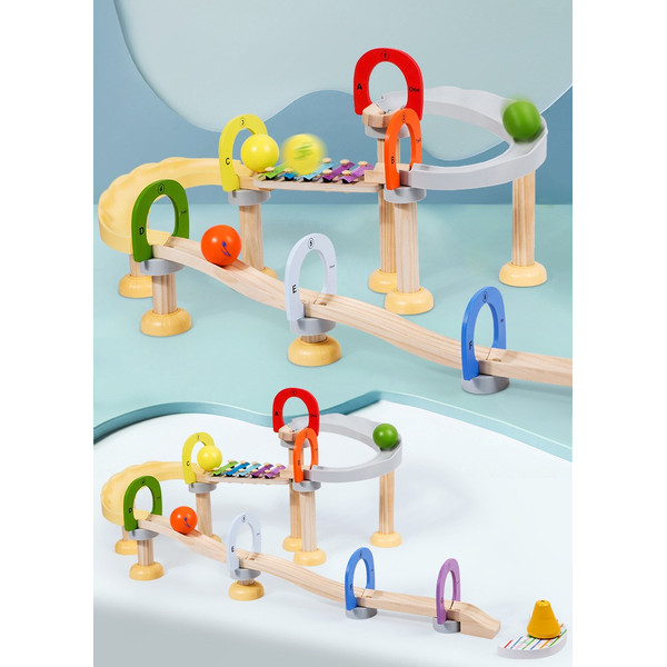 Eco Toys Houten XL Knikkerbaan HC732459