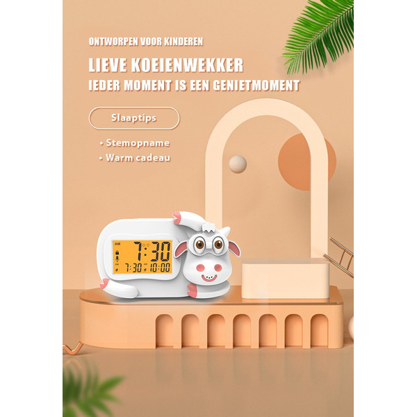 Eco Toys Koe Geel Digitale Kinderwekker Slaaptrainer