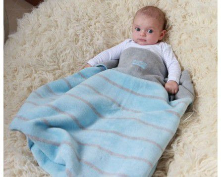 Zaffiro Ecru & Beige Gestreept 75 x 100 cm Wiegdeken 15090