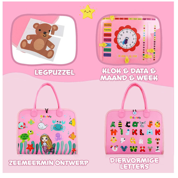 Eco Toys Roze Busy Board Activiteitenboek HC676206
