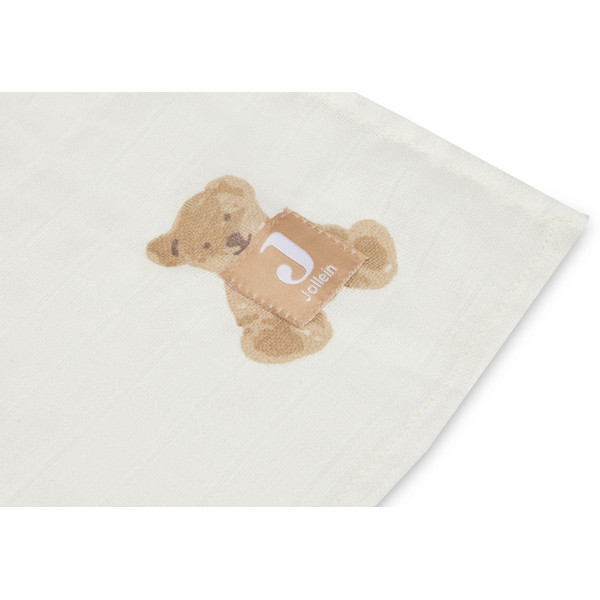 Jollein Teddy Bear 115 x 115 cm Hydrofiel Multidoek 2 Stuks 535-852-66095