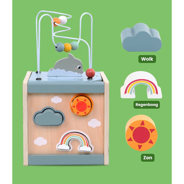 Eco Toys Oceaan Houten Activiteitenkubus