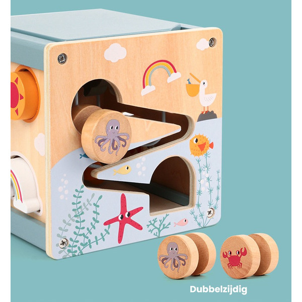 Eco Toys Oceaan Houten Activiteitenkubus