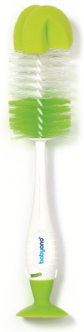 Baby Ono Wit/Groen Flessenborstel met Spons & Zuignap 728/02