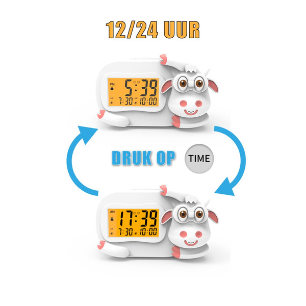 Eco Toys Koe Geel Digitale Kinderwekker Slaaptrainer
