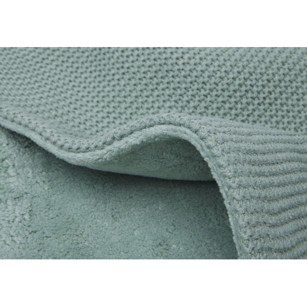Jollein Basic Knit Forest Green / Fleece 100 x 150 cm Ledikantdeken