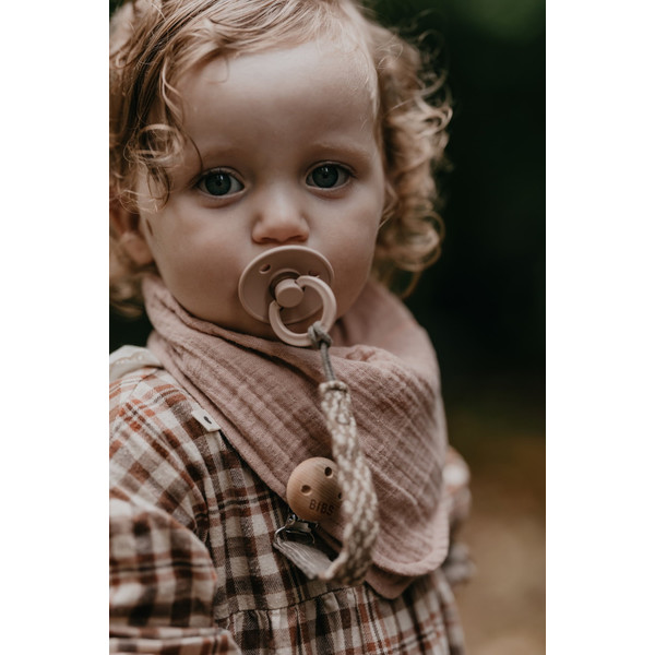 Bibs Ivory/Blush 0-6 mnd 2 Stuks Fopspeen 110256