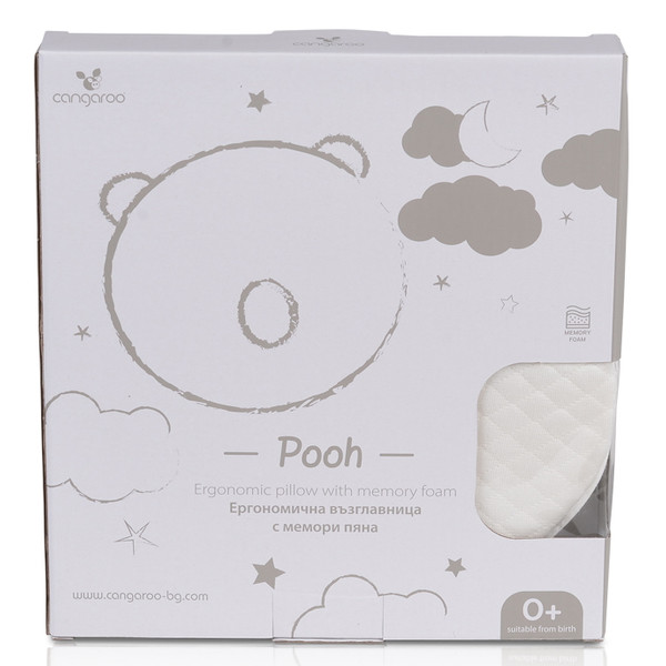 Cangaroo Pooh Wit Ergonomisch Hoofdkussentje