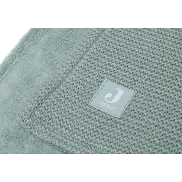 Jollein Basic Knit Forest Green / Fleece 100 x 150 cm Ledikantdeken