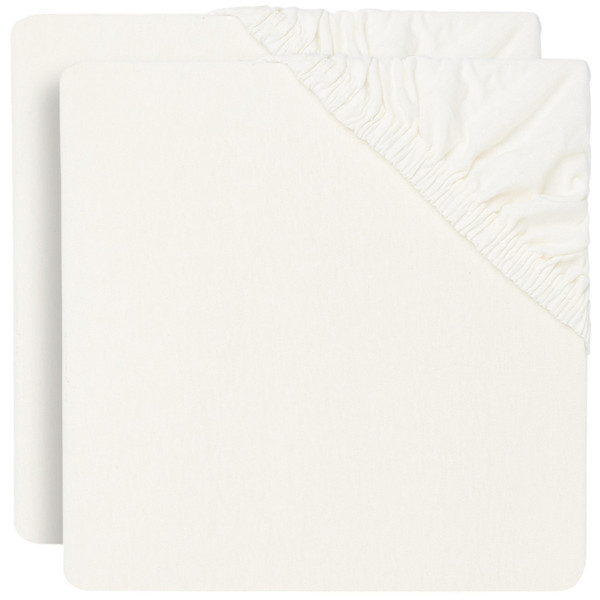 Jollein Jersey Ivory 60 x 120 cm 2 Stuks Ledikant Hoeslaken 2511-507-66041