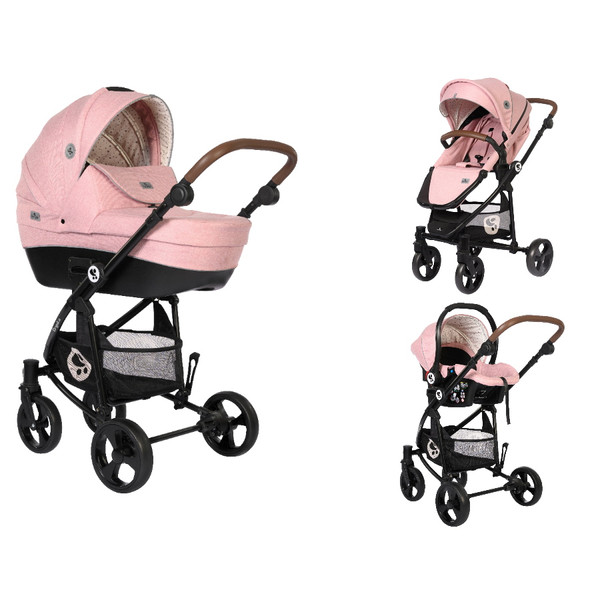 Goot Bezighouden Om toevlucht te zoeken Lorelli Crysta Blossom Pink 3-in-1 Kinderwagen | MamaLoes