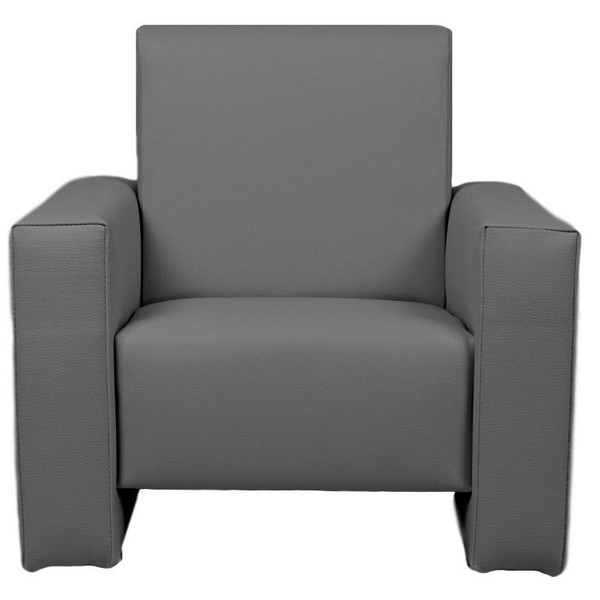 MamaLoes Jamie Grijs Leren Kinderfauteuil ML040708