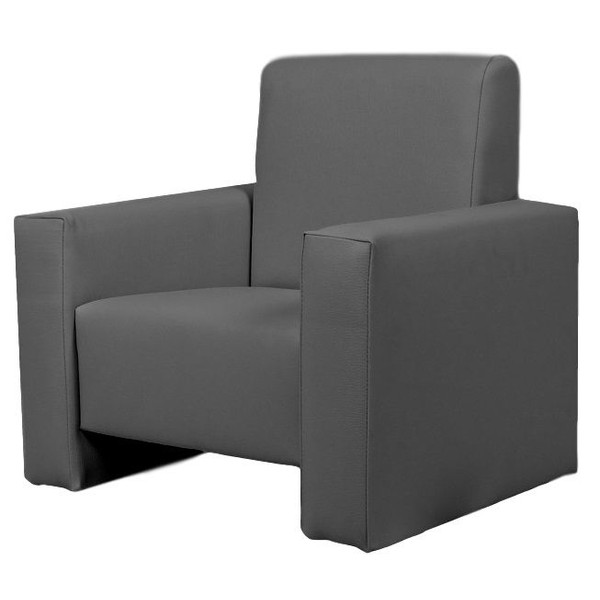 MamaLoes Jamie Grijs Leren Kinderfauteuil ML040708