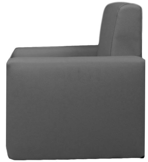 MamaLoes Jamie Grijs Leren Kinderfauteuil ML040708