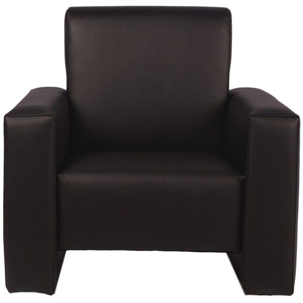 MamaLoes Jamie Zwart Leren Kinderfauteuil ML040707