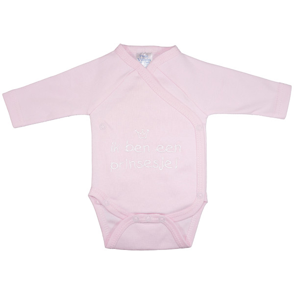 Petit Villain Ik Ben Een Prinsesje! Maat 56 3m Roze Romper