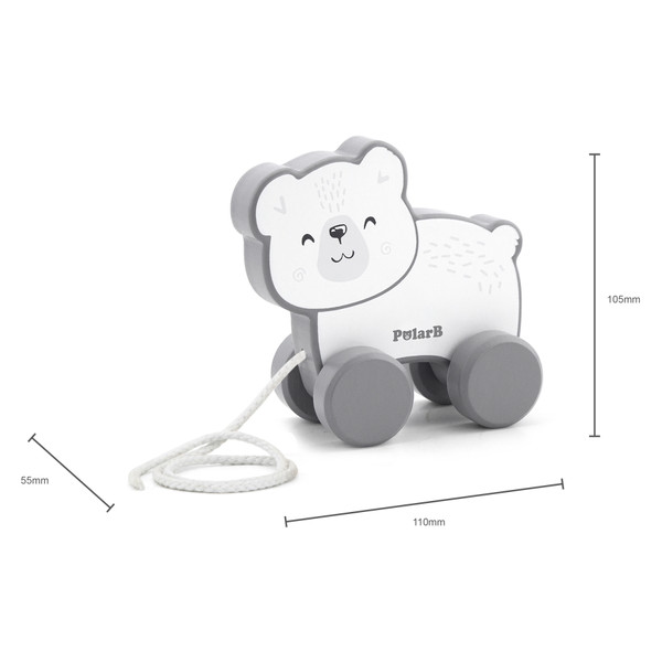 PolarB IJsbeer Houten Trekfiguur 44001