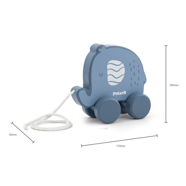 PolarB Olifant Houten Trekfiguur 44004