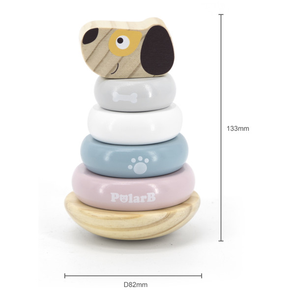 PolarB Puppy Houten Tuimelring Piramide 44042