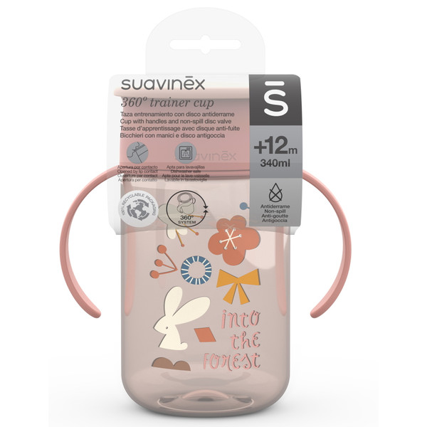 Suavinex Forest Roze 360° Drinkbeker met Handvatten SXZFEE070164