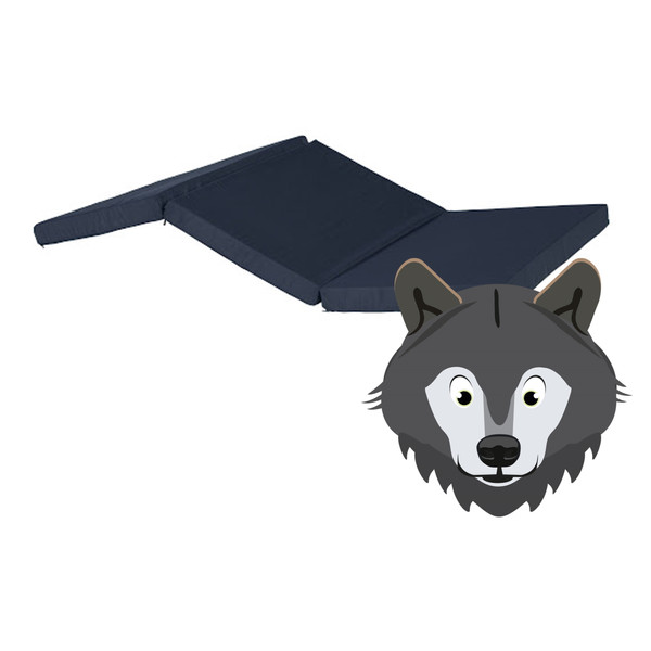 ABZ Wolf Zwart 60 x 120 cm Opvouwbaar Matras in Tas KM452-60/120/5