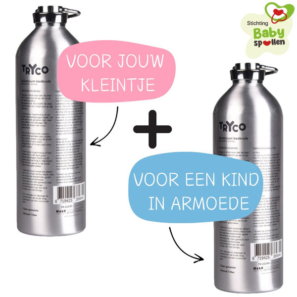 Warme Start: Tryco Aluminium Kruik + Donatie Stichting Babyspullen