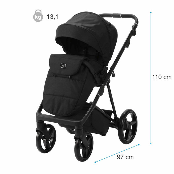 Adamex Quantum Std Beige/Black 2-in-1 Kinderwagen TK-110