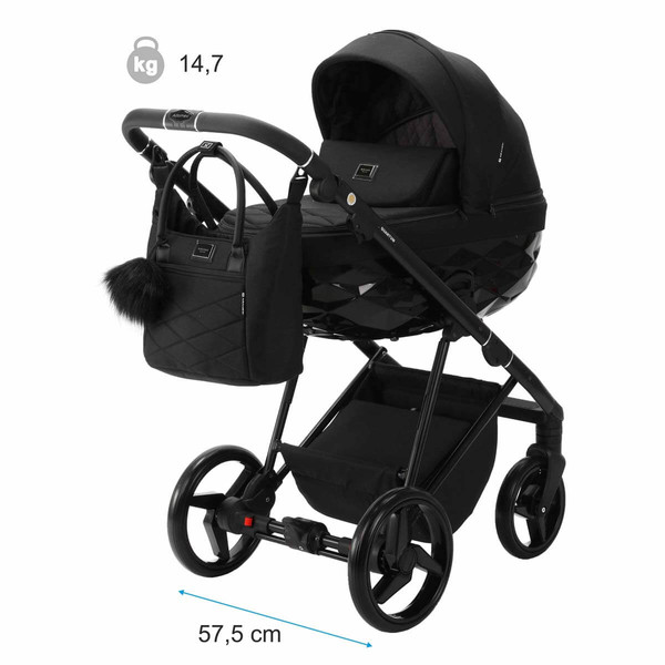 Adamex Quantum Std Beige/Black 2-in-1 Kinderwagen TK-110