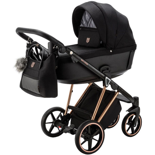 Adamex Belissa Special Edition Black/Rose 2-in-1 Kinderwagen PS-571