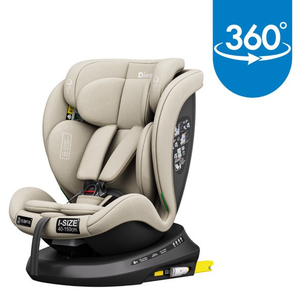 Ding Aiden Sand 40-150 cm 360° i-Size Autostoel - Set van 2