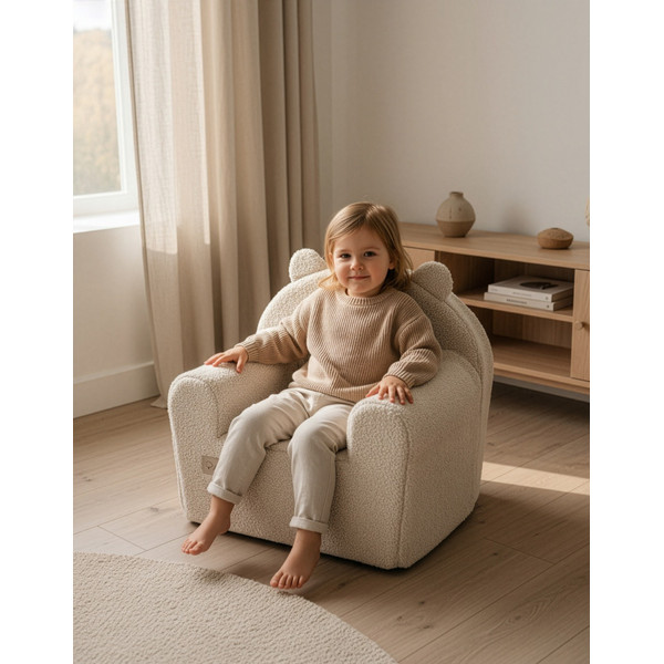 Albero Mio Teddy Boucle Vanille Kinderfauteuil