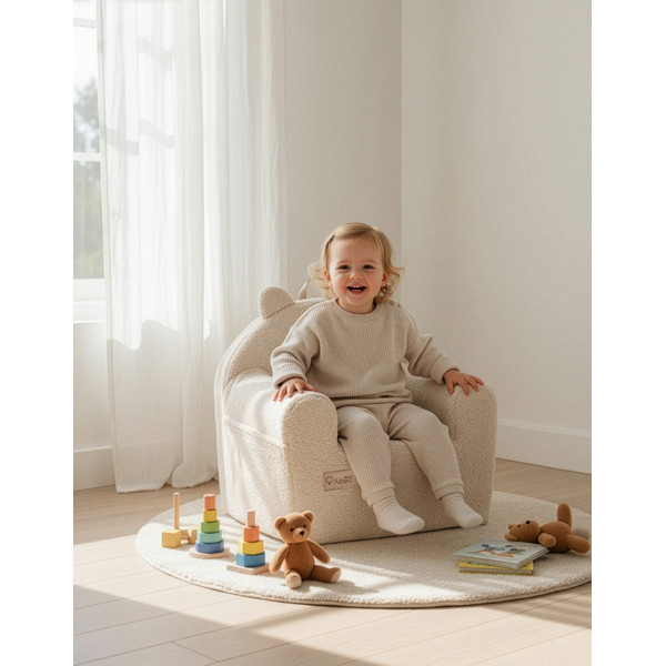 Albero Mio Teddy Boucle Vanille Kinderfauteuil